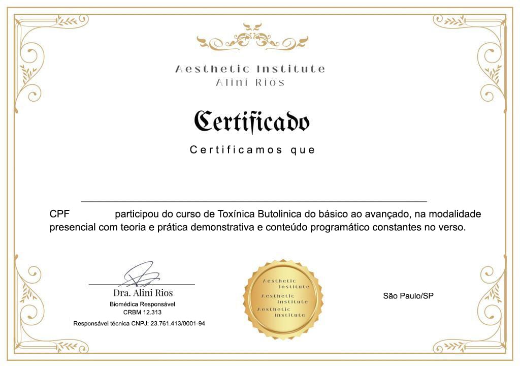Certificado Alini Rios Giovialite site